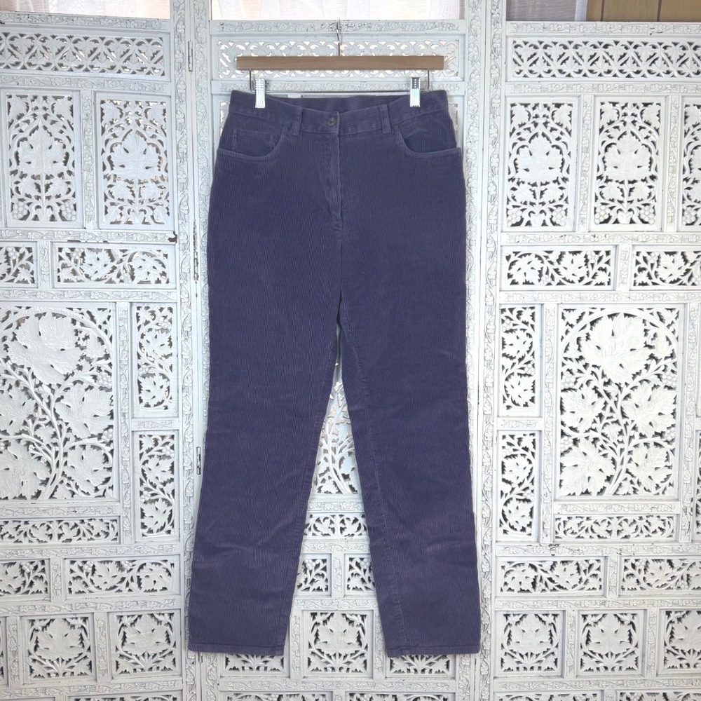 Vtg Lauren Ralph Lauren Purple Corduroy Pants Sz 10 Fits 8 Retro Straight‎ Leg